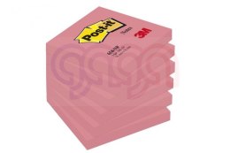 Bloczek samoprzylepny POST-IT_ (654N), 76x76mm, 1x100 kart., jaskrawy różowy