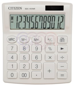 Kalkulator biurowy CITIZEN SDC-812NR, 12-cyfrowy, 127x105mm, czarny