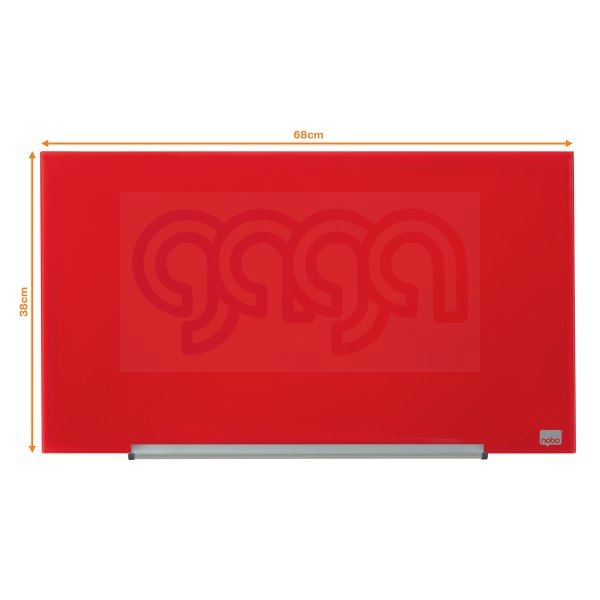 Szklana tablica Nobo Impression Pro 680x380mm, czerwona Szklana tablica Nobo Impression Pro 680x380mm, czerwona