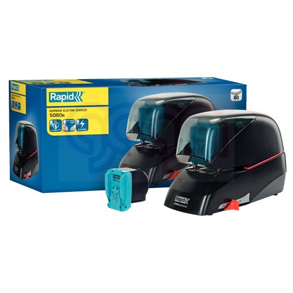 Zszywacz elektryczny Supreme 5080e czarny 80 kartek RAPID 20993410 Zszywacz elektryczny Supreme 5080e czarny 80 kartek RAPID 20993410