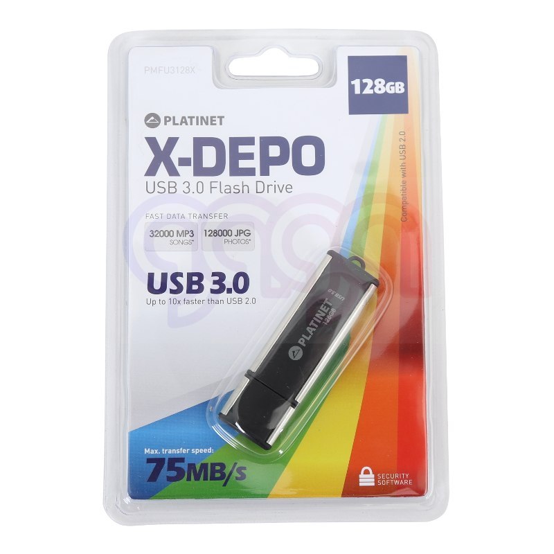 Pendrive USB 3.0 X-DEPO 128GB Platinet PMFU3128X Pendrive USB 3.0 X-DEPO 128GB Platinet PMFU3128X