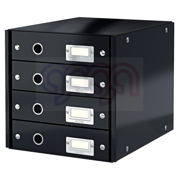 Pojemnik z 4 szufladami LEITZ C&S czarny 60490095 Pojemnik z 4 szufladami LEITZ C&S czarny 60490095