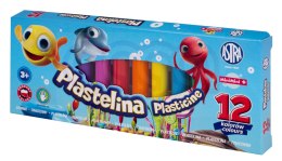 Plastelina Astra z brokatem 12 kolorów, 303107001