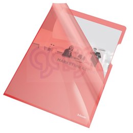 Ofertówki krystaliczne A4 150mic czerwone (25szt) ESSELTE 55433