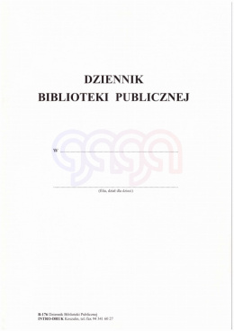 DZIENNIK BIBLIOTEKI PUBLICZNEJ A-4/20kar Pu-B-176