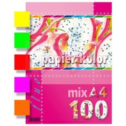 Papier xero A4 mix fluorescencyjny (100 arkuszy) KRESKA