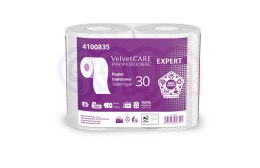 Papier toaletowy celuloza, 3 warstwy, biały, 30m - 270 listków (4szt) VELVET PROFESSIONAL Expert 4100835