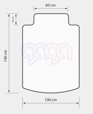 Mata pod krzesło DOTTS na podłogę 140x60 miękka ergonomiczna Mata pod krzesło DOTTS na podłogę 140x60 miękka ergonomiczna