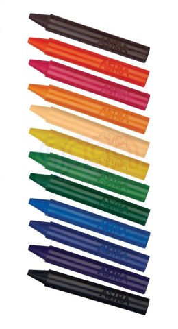 Kredki świecowe super Jumbo 12 kolorów - 14mm /100mm ASTRA, 316118003 (X)