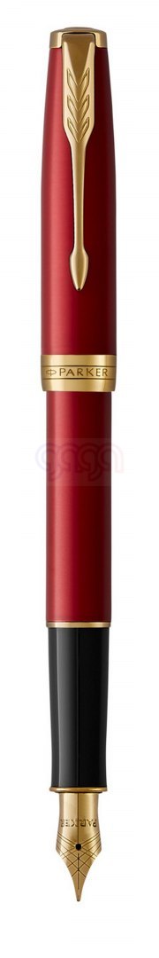 Pióro wieczne (F, stalówka ze stali) SONNET RED LACQUER GT PARKER 1931473, giftbox (X)