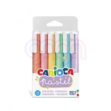Zakreślacz pastelowy CARIOCA 6 kolorów 160-2224