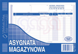 Bloczek druk ASYGNATA MAGAZYNOWA A5 80 kartek