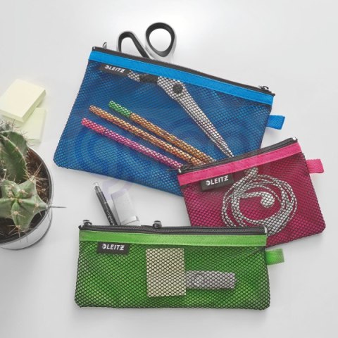 Koszulka z suwakiem z dwiema przegródkami Leitz WOW, rozmiar M, różowa 40120023