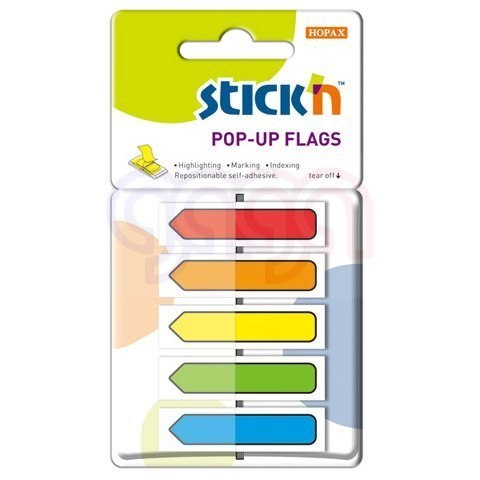 Zakładki indeksujące w podajniku strzałka (150sztuk) STICKN 26003