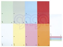 Przekładki DONAU, karton, 1/3 A4, 235x105mm, 100szt., mix kolorów