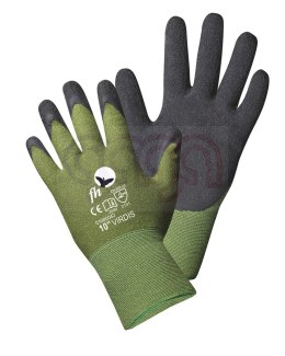 Rękawice Virdis, montażowe, nylon+lateks, rozm. 10, zielono-czarny