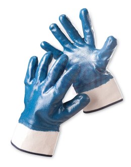 Rękawice ekon. Nitril (HS-04-008), robocze, rozm. 10, niebieski