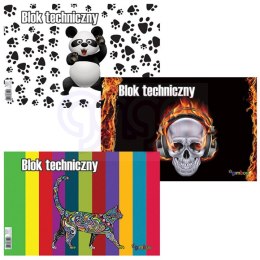 Blok techniczny GIMBOO Vip mix 2015, A3, 10 kart., 160gsm, biały, mix wzorów