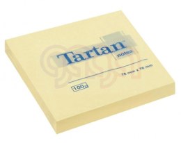 Karteczki samoprzylepne TARTAN™ (07676), 76x76mm, 1x100 kart., żółte