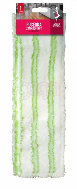 Pucerka z mikrofibry, ANNA ZARADNA, classic plus, 1 szt., biały w zielone paski