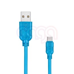 Uniwersalny kabel Micro USB EXC Whippy, 0,9m, niebieski