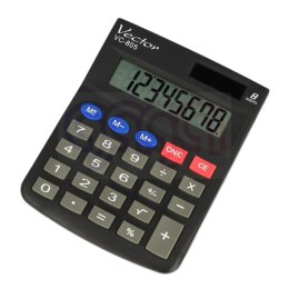 Kalkulator biurowy VECTOR KAV VC-805, 8-cyfrowy, 104x131mm, czarny