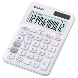 Kalkulator biurowy CASIO MS-20UC-WE-B, 12-cyfrowy, 105x149,5mm, biały