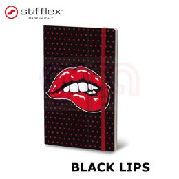 Notatnik STIFFLEX, 13x21cm, 192 strony, Black Lips