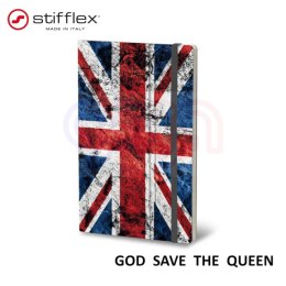 Notatnik STIFFLEX, 13x21cm, 192 strony, God save the Queen