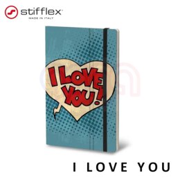 Notatnik STIFFLEX, 13x21cm, 192 strony, I love You