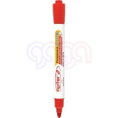 Marker permanentny RYSTOR RMP-1 czerwony, okrągła końcówka 458-001
