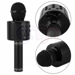 Mikrofon karaoke z głośnikiem czarny