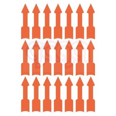 Etykiety informacyjne trwałe, strzałki, 63 etyk./op., 33 x 9 mm, czerwony odblaskowy, AVERY ZWECKFORM, 3008