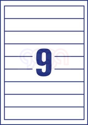 Etykiety na segregatory z okienkami, A4, 25 ark.,/op., 30 x 190 mm, białe, wąskie, AVERY ZWECKFORM, C32266-25