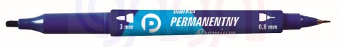 Marker perm. PREMIUM 2 końcówki nieb. Tetis