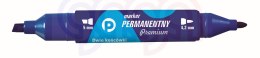 Marker perm. PREMIUM 2 końcówki nieb. Tetis