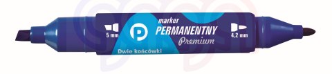 Marker perm. PREMIUM 2 końcówki nieb. Tetis
