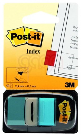 Zakładki indeksujące POST-IT (680-23), PP, 25,4x43,2mm, 50 kart., jaskrawoniebieskie