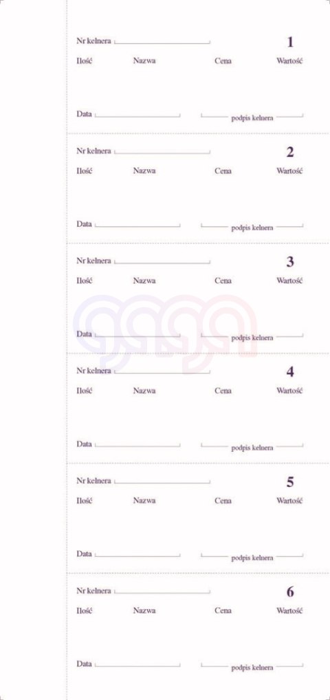 268-8 Bloczek kelnerski (bonownik) 268-8