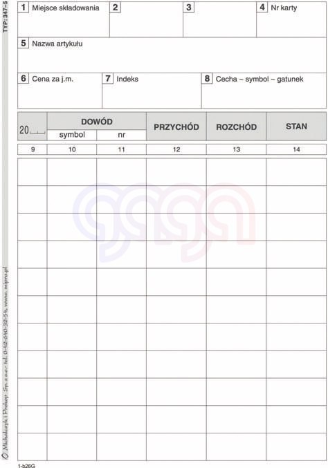 347-5 Wywieszka magazynowa 347-5