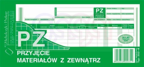 352-8 PZ przyjęcie materiałów z zewnątrz 352-8