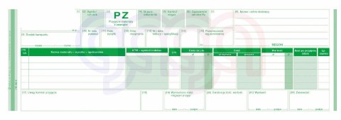 362-0 PZ przyjęcie materiału z zewnątrz 362-0
