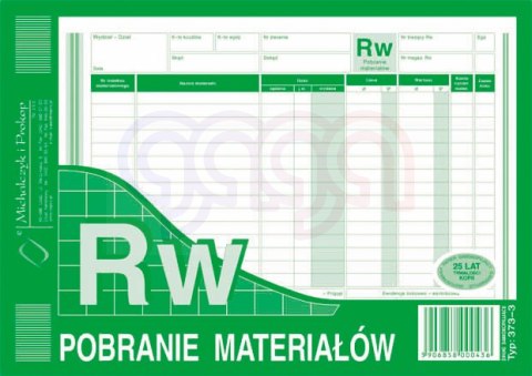 373-3 RW pobranie materiałów 373-3