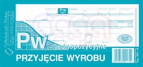 381-8 PW przyjęcie wyrobu jednopozycyjne 381-8