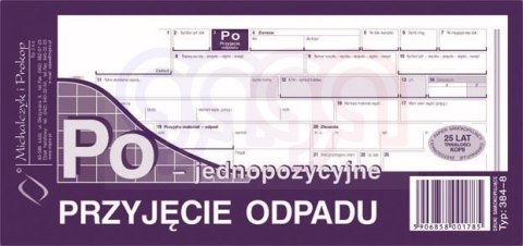 384-8 Po przyjęcie odpadu jednopozycyjne 384-8