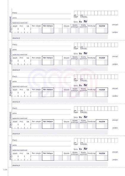400-3 Kwitariusz przychodowy (numerowany) 400-3