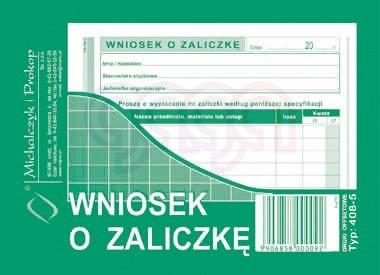 408-5 Wniosek o zaliczkę 408-5