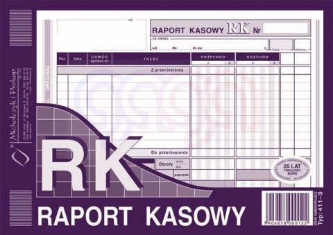 411-3 Raport kasowy 411-3