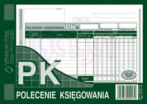 412-3 Polecenie księgowania 412-3