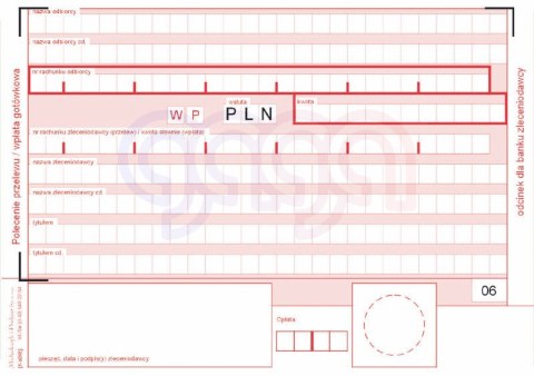 449-5M Polecenie przelewu wpłata gotówkowa 2-odcinkowe 449-5M